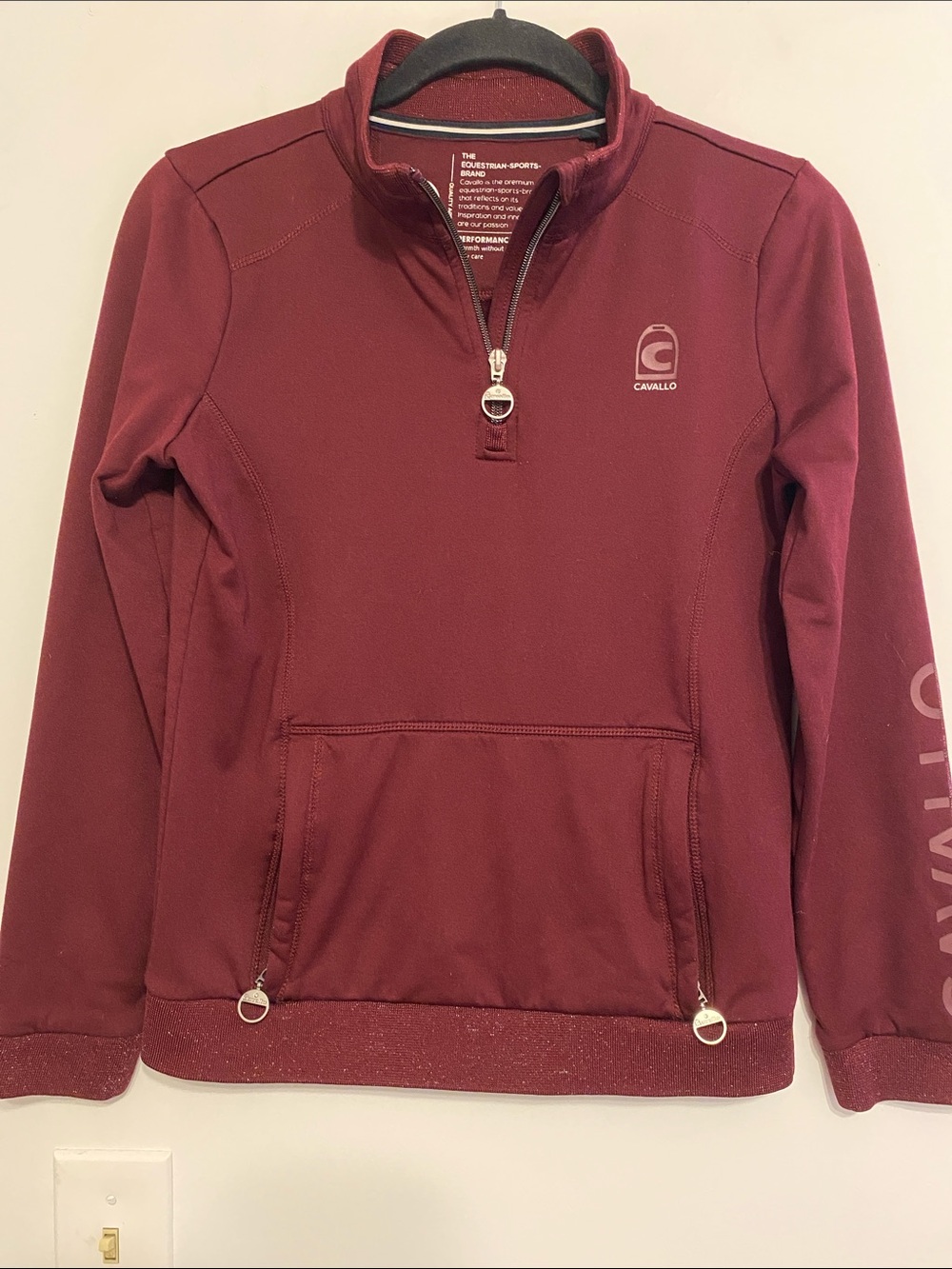 Cavallo Women's Burgundy Half-Zip Performance Top